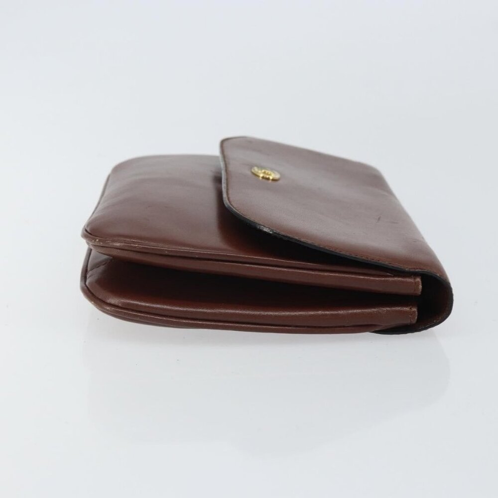 Authentic CELINE Shoulder Bag Leather Brown Gold - Picture 10 of 16